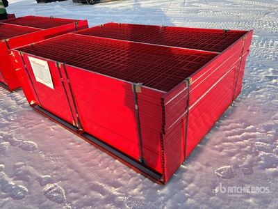 Quantity of (30) 7 ft 6 in x 6 ft Powder Coated Site Fence (Unused)