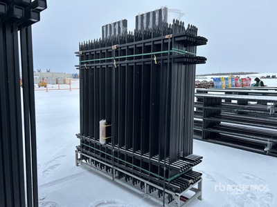 Quantity of (20) 7 ft x 8 ft Powder Coated Wrought Iron Site Fence (Unused)