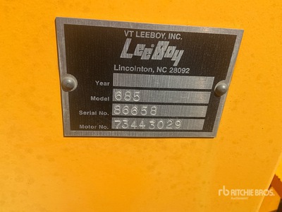 2012 LeeBoy 685B Motor Grader