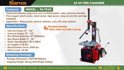 2025 STARVOX FA-TC24 24 in Reifenwechsler (Unused)