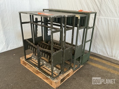 (4) Small Arms Storage Racks, (10) Boxes of Ballistic Posts & Assorted Items