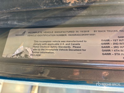 2019 Mack Granite Vacuum Excavator Truck