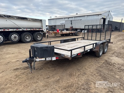 2022 C&B 16 ft T/A manual ramp Generator Trailer