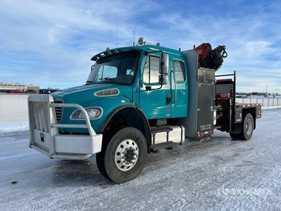 2008 Palfinger PK18500 Knuckle Boom on 2011 Freightliner M2106 4x4 Extended Cab Boom Truck