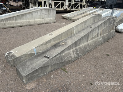 Quantity of (2) DB80 4 m Tapered Concrete Barrier