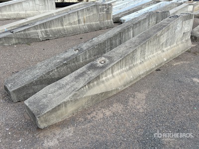 Quantity of (2) DB80 4 m Tapered Concrete Barrier