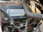 Engine with Emission Certification Label