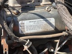 Engine with Emission Certification Label