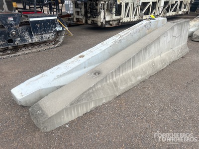 Quantity of (2) DB80 4 m Tapered Comcrete Barrier