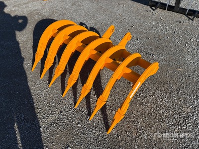 2026 GIYI 48 in Excavator Rake - Fits Cat 307 (Unused)