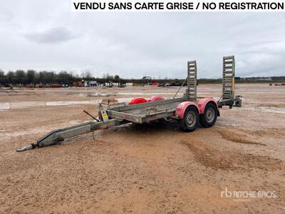 Hubiere H212L14CF 2740 kg T/A Remorque 2 Essieux Equipment Trailer