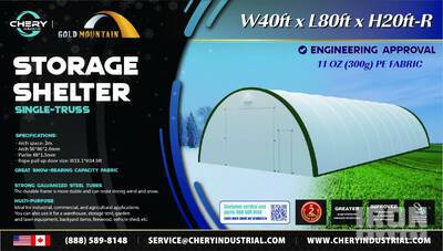 Gold Mountain S408020R-300g PE Storage Canopy (Unused)