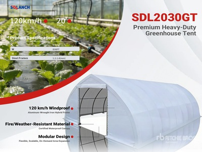 2026 SDLANCH SDL2030GT 30 ft x 20 ft Greenhouse (Unused)
