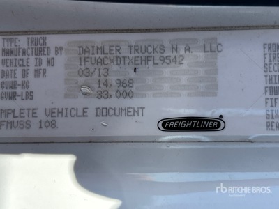 2013 Altec AN50E-0C 50 ft on 2014 Freightliner M2 106 4x2 Camion nacelle