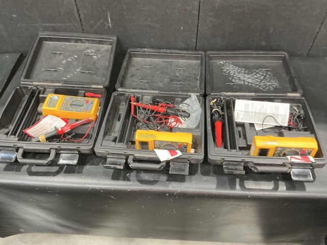 (3) Fluke 27 Multimeters
