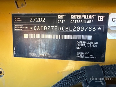 2017 Cat 272D2 Two-Speed High Flow XPS Skid Steer Loader