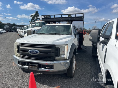 2017 Ford F-550 XL 4x2 Crew Cab Flatbed Truck (Inoperable)