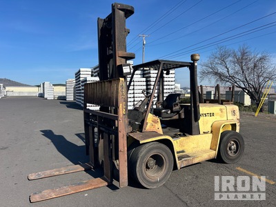 2003 Hyster H155XL 14750 lb Pneumatic Tire Forklift