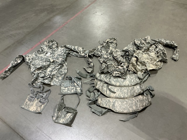 (25) Wet Weather Parkas, (50) Molded Waist Belts & Assorted Items