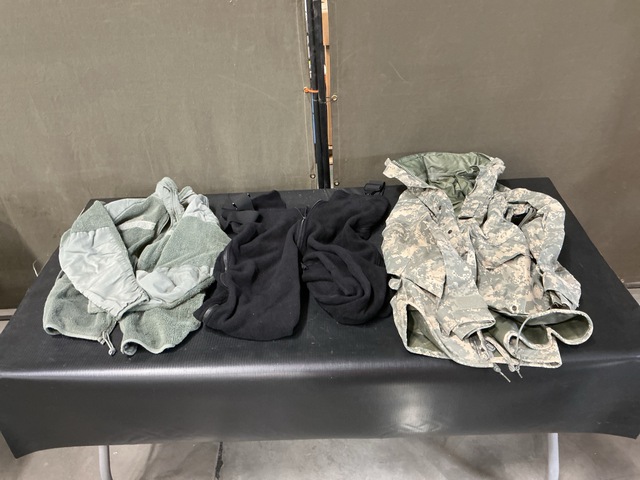 (77) Cold Weather Jackets, (10) Pairs of Cold Weather Overalls & Assorted Items