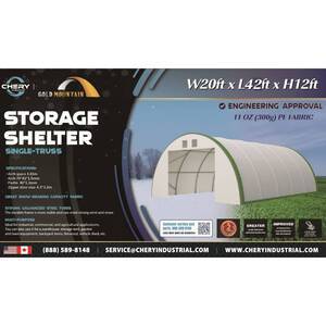 Gold Mountain Storage Shelter S204212R-300g PE Storage Canopy (Unused)