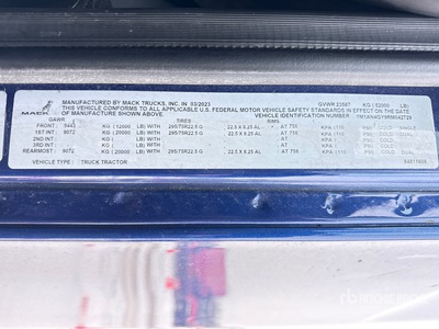 2024 Mack Anthem 6x4 T/A Sleeper Truck Tractor