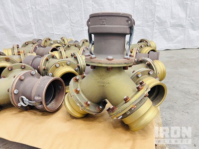 Quantity of (12) Assorted 4"  WYE Fuel/Water Camlock Hose Fittings