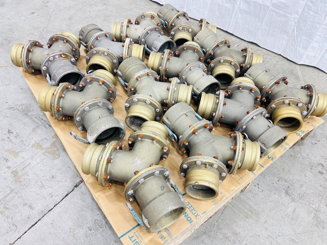 Quantity of (12) Assorted 4 in WYE Fuel / Water Camlock Hose Fittings (Unused)