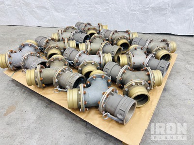 Quantity of (12) Assorted 4"  WYE Fuel/Water Camlock Hose Fittings