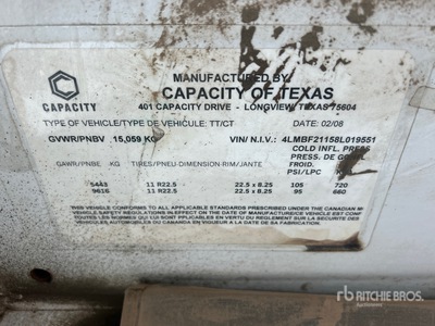 2008 Capacity TJ5000 4x2 Tracteur de manœuvre (Inoperable)