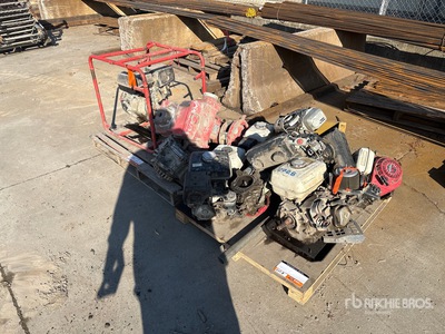 Quantity of (2) Pallets of Pump parts with engines (Inoperable)