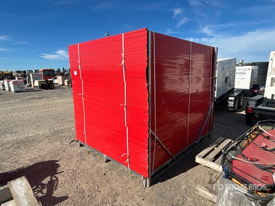 Quantity of (75) 2026 Canex 6 ft 7 in x 7 ft 10 in Powder Coated Temporary Site Fence (Unused)