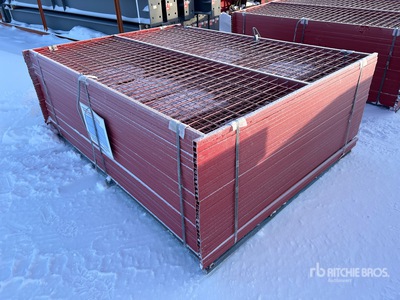 Quantity of (30) Canex 6 ft x 8 ft Powder Coated Site Fence (Unused)