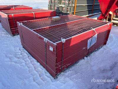 Quantity of (30) Canex 5 ft 10 in x 7 ft 6 in Powder Coated Site Fence (Unused)