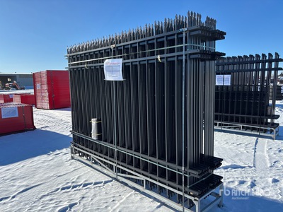 Quantity of (20) 2026 Canex 10 ft x 7 ft Powder Coated Wrought Iron Zaun (Unused)