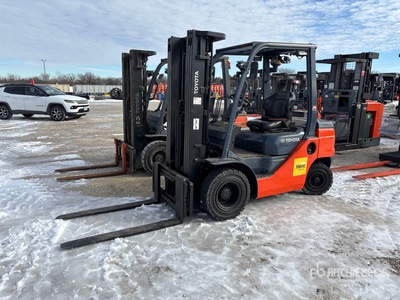 2021 Toyota 8FDU25 4500 lb Pneumatic Tire Forklift