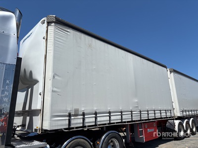 2012 Vawdrey Tri/A B-Double Lead Curtain Side Trailer