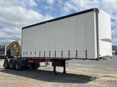 2009 Topstart 7.45 m Tri/A B-Double Lead Curtain Side Trailer