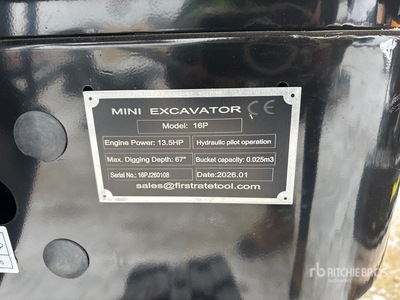 2026 VICSEC VC16P Mini pelle hydraulique (Unused)