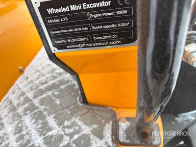 2026 VICSEC VC-L13 Wheeled Mini pelle hydraulique (Unused)