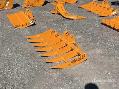 2026 GIYI 46 in Excavator Rake - Fits Cat 303 (Unused)