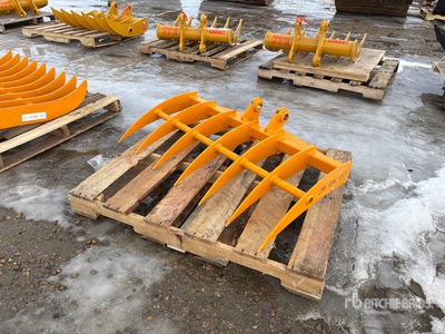 2026 GIYI 46 in Râteau d'excavatrice - Fits Cat 303 (Unused)