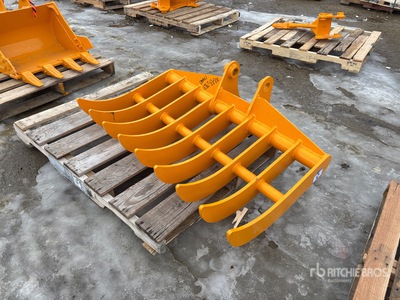 2026 GIYI 45 in Excavator Rake - Fits Cat 307 (Unused)