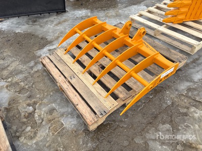 2026 GIYI 46 in Excavator Rake - Fits Cat 303 (Unused)