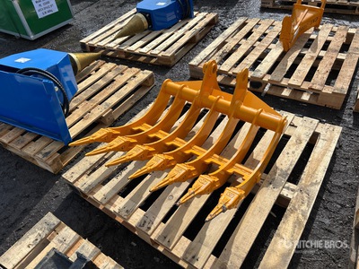 2026 GIYI 32 in Fit to cat 305 teeth Rastrillo para excavadora (Unused)