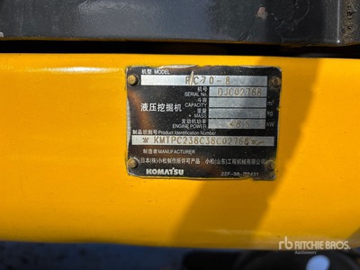 2011 Komatsu PC70-8 Kettenbagger