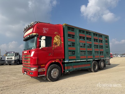 2002 Scania R164-580 6x2 Sleeper Topline Livestock Truck