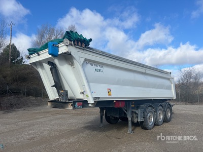2012 Benalu C34CMS01 7500 mm Tri/A Semi-Remorque Benne 3 Essieux kiep aanhangwagen