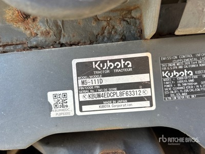 2020 Kubota M5-111D Tracteur agricole 4 roues motrices