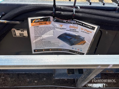 2026 ARTEER PRB-78W Power Rake Skid Steer Bucket (Unused)